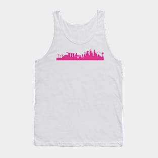Singapore skyline pink Tank Top